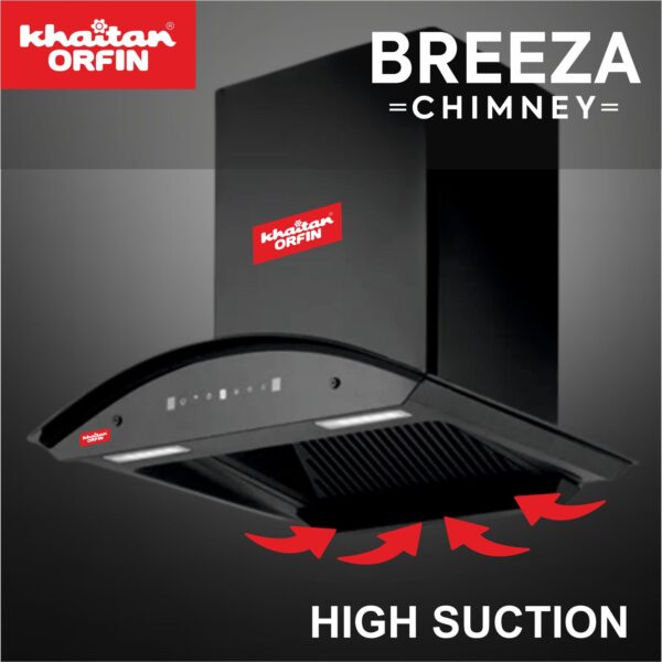 BREEZA COOK HOOD CHIMNEY 90BK